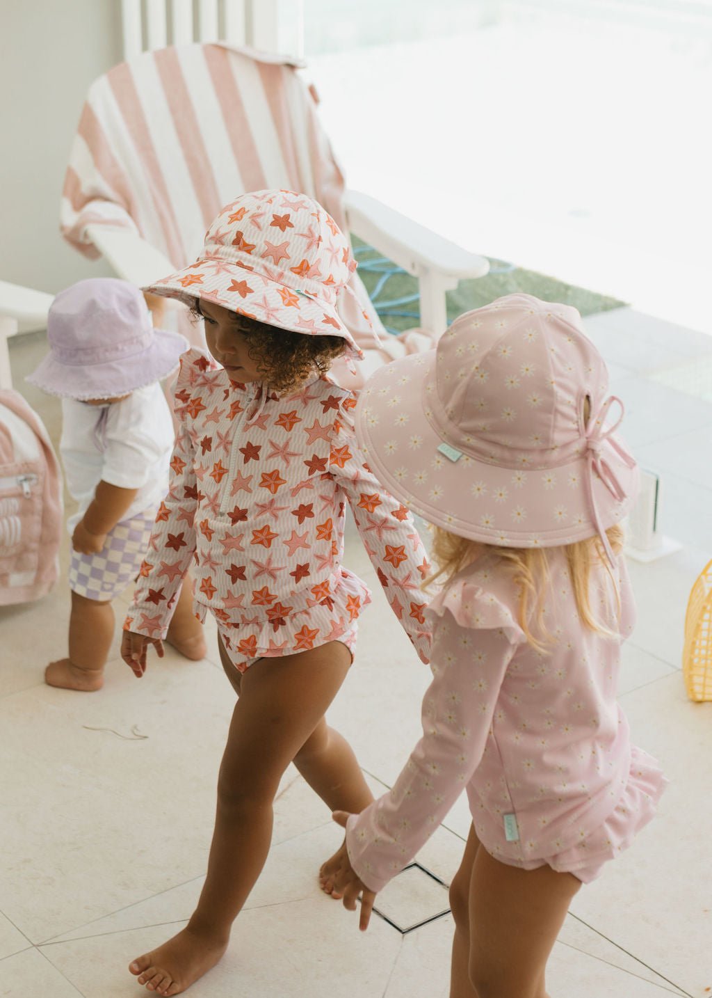Starfish Wide Brim Swim Hat - Acorn Kids Accessories