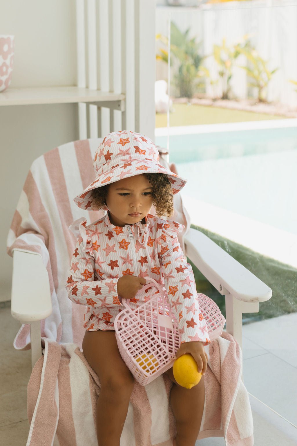 Starfish Wide Brim Swim Hat - Acorn Kids Accessories