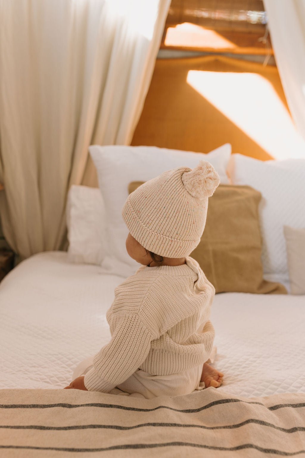 Stargaze Beanie Cream Speckle - Acorn Kids Accessories