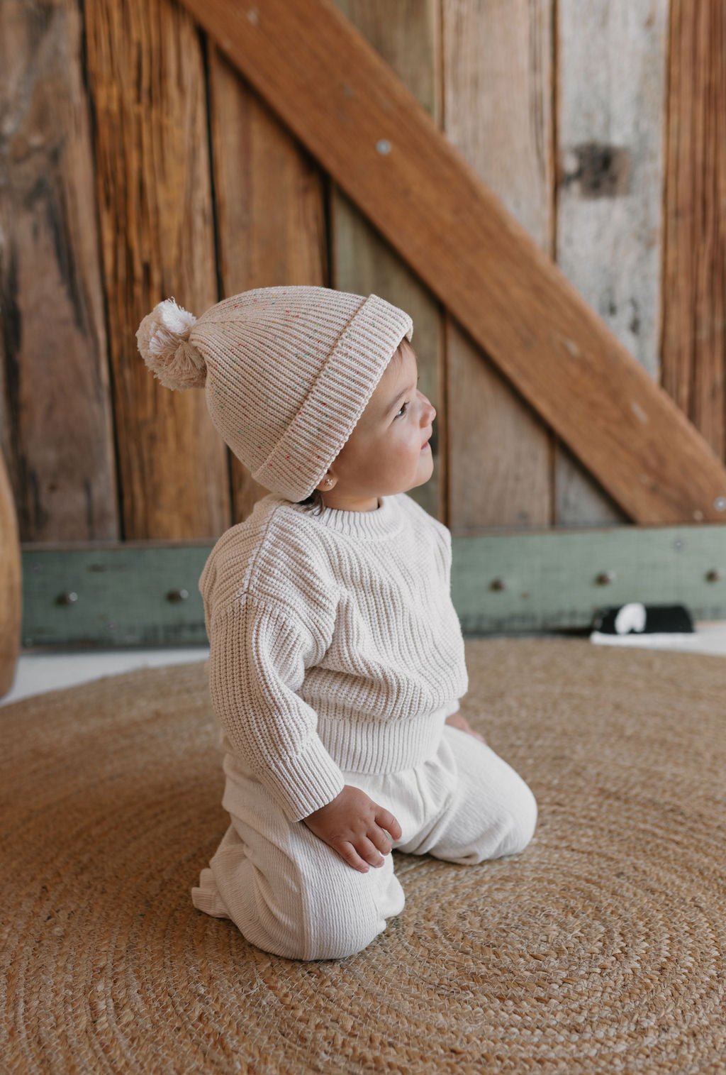 Stargaze Beanie Cream Speckle - Acorn Kids Accessories