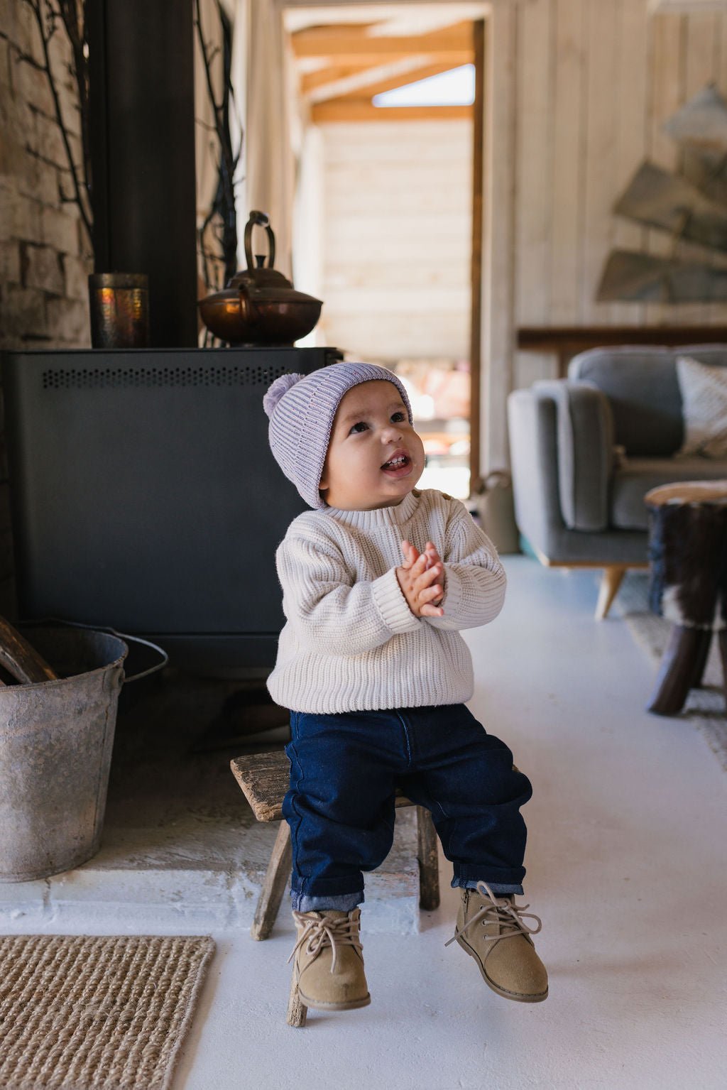 Stargaze Beanie Lavender Speckle - Acorn Kids Accessories