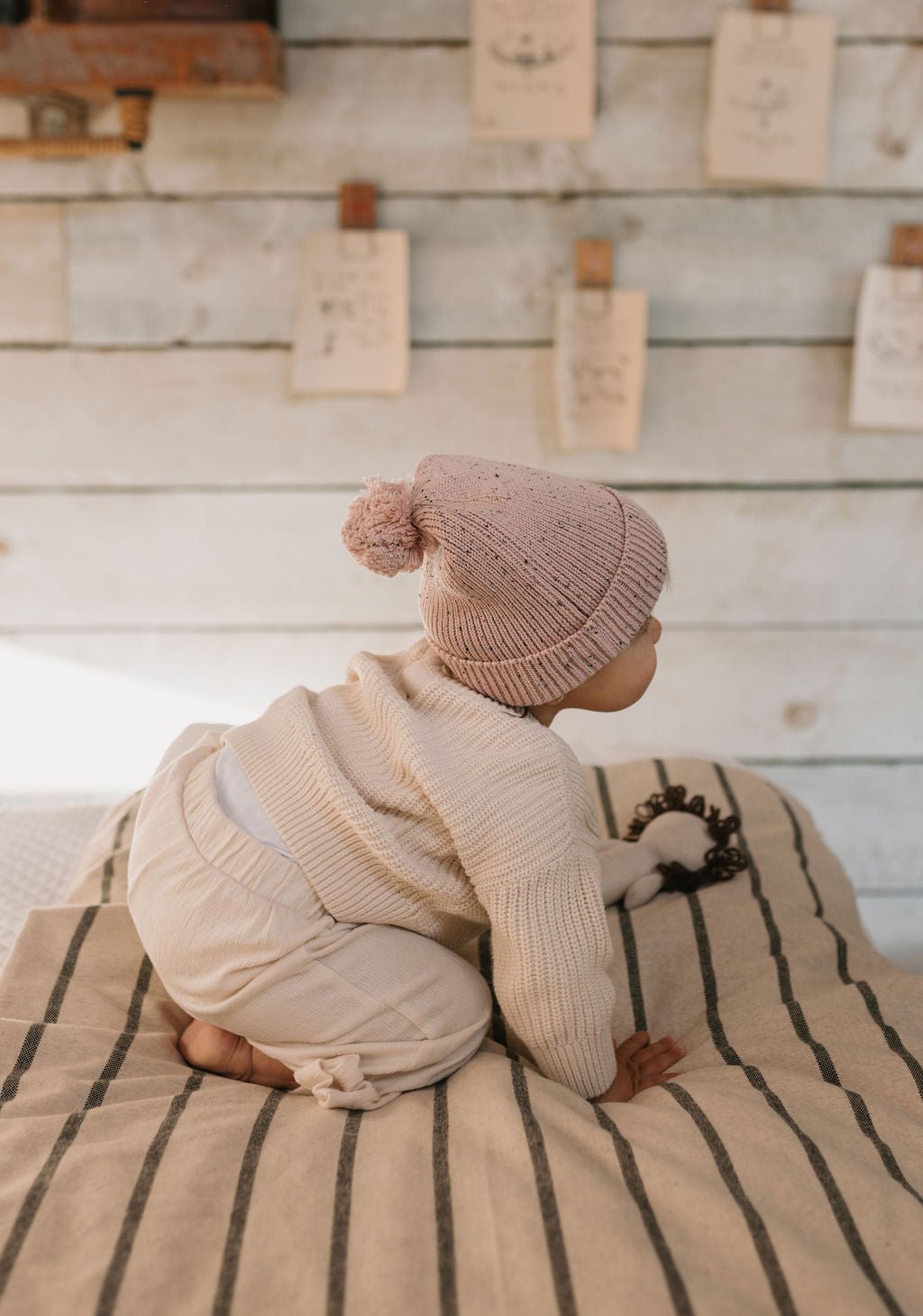 Stargaze Beanie Pink Speckle - Acorn Kids Accessories