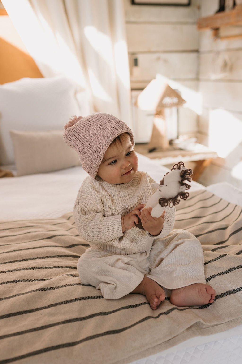 Stargaze Beanie Pink Speckle - Acorn Kids Accessories