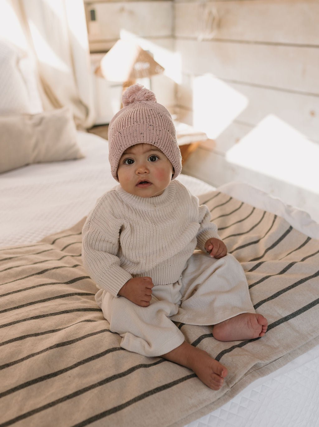 Stargaze Beanie Pink Speckle - Acorn Kids Accessories
