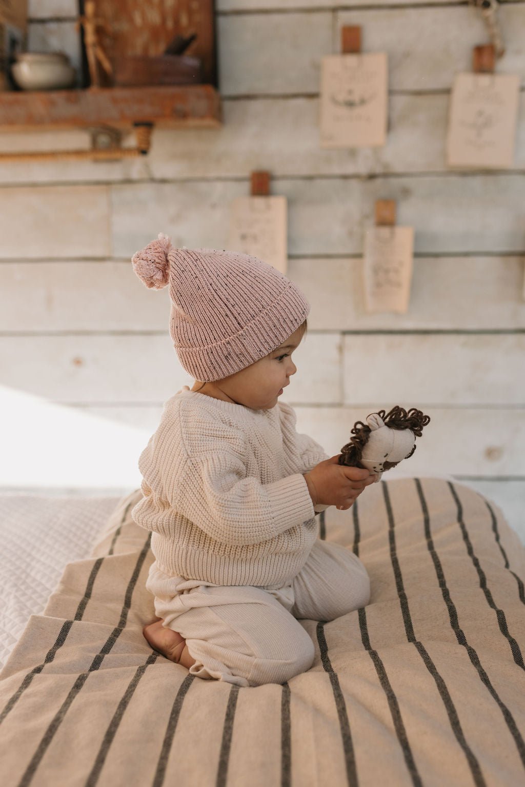 Stargaze Beanie Pink Speckle - Acorn Kids Accessories