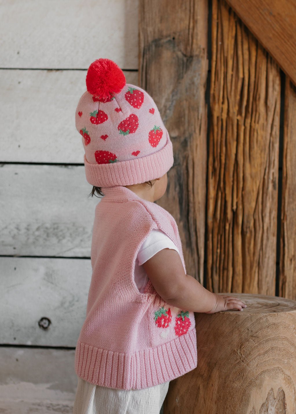 Strawberry Fields Merino Beanie - Acorn Kids Accessories