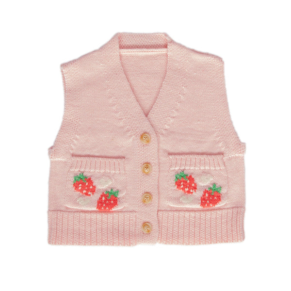 Strawberry Fields Merino Vest - Acorn Kids Accessories