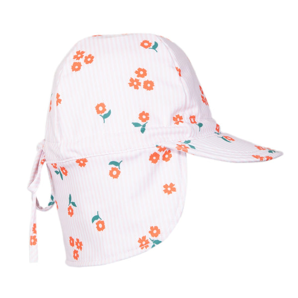 Striped Posy Swim Flap Cap - Acorn Kids Accessories
