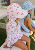 Striped Posy Swim Flap Cap - Acorn Kids Accessories