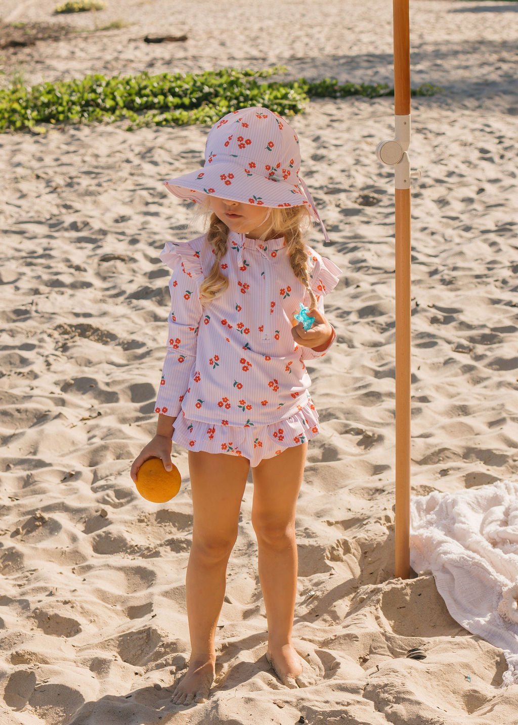 Striped Posy UPF50+ Swimming Set - Acorn Kids Accessories