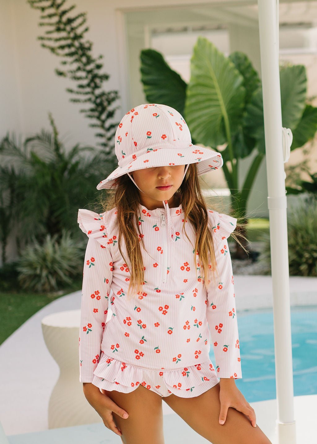 Striped Posy UPF50+ Swimming Set - Acorn Kids Accessories