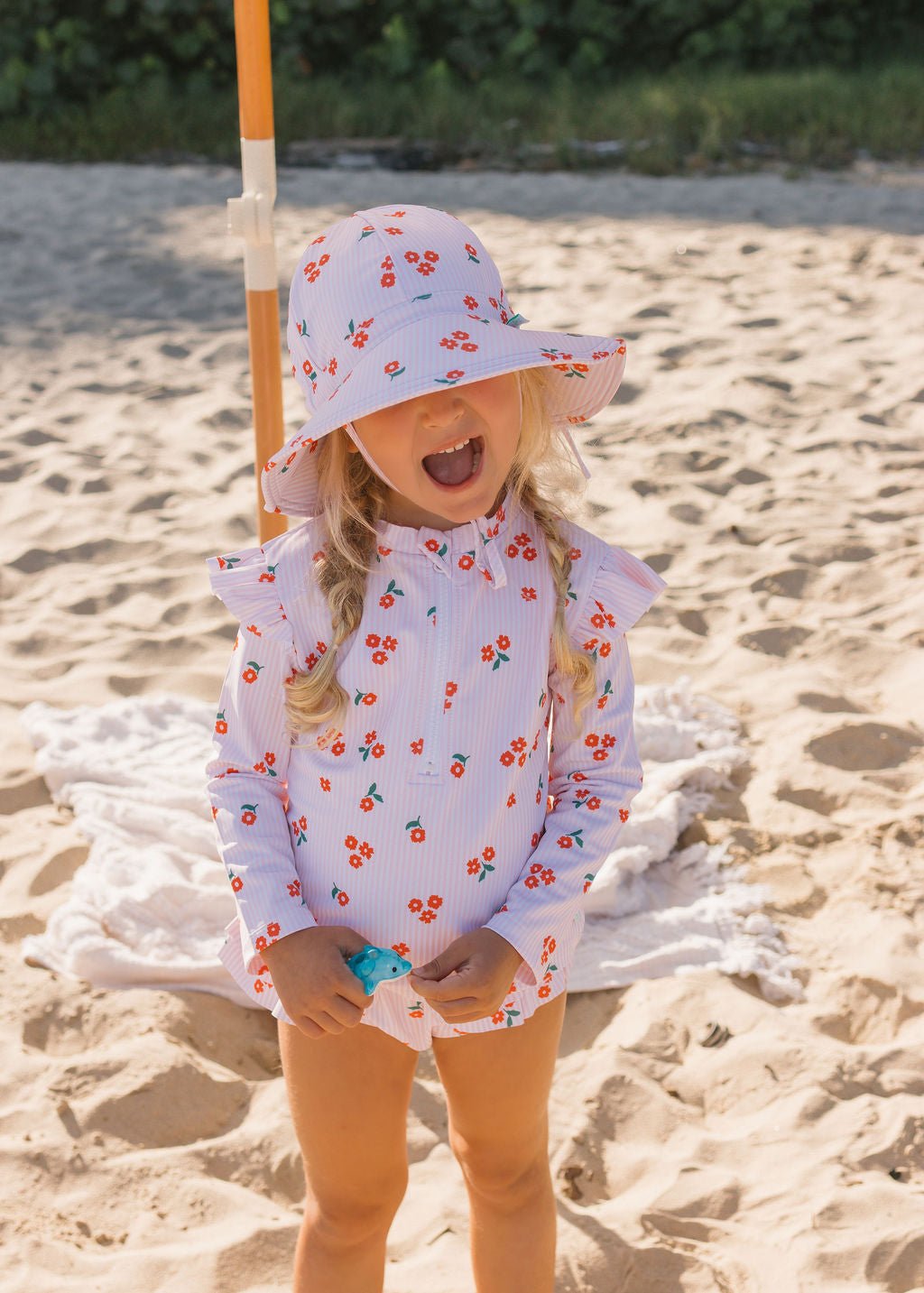 Striped Posy UPF50+ Swimming Set - Acorn Kids Accessories