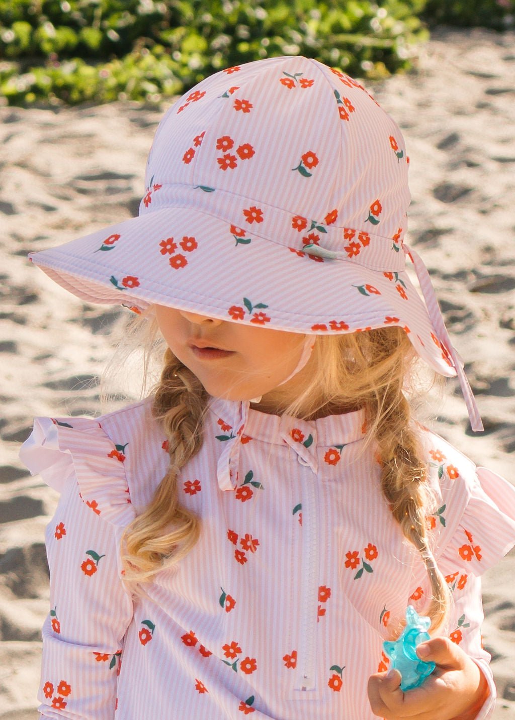 Striped Posy UPF50+ Swimming Set - Acorn Kids Accessories