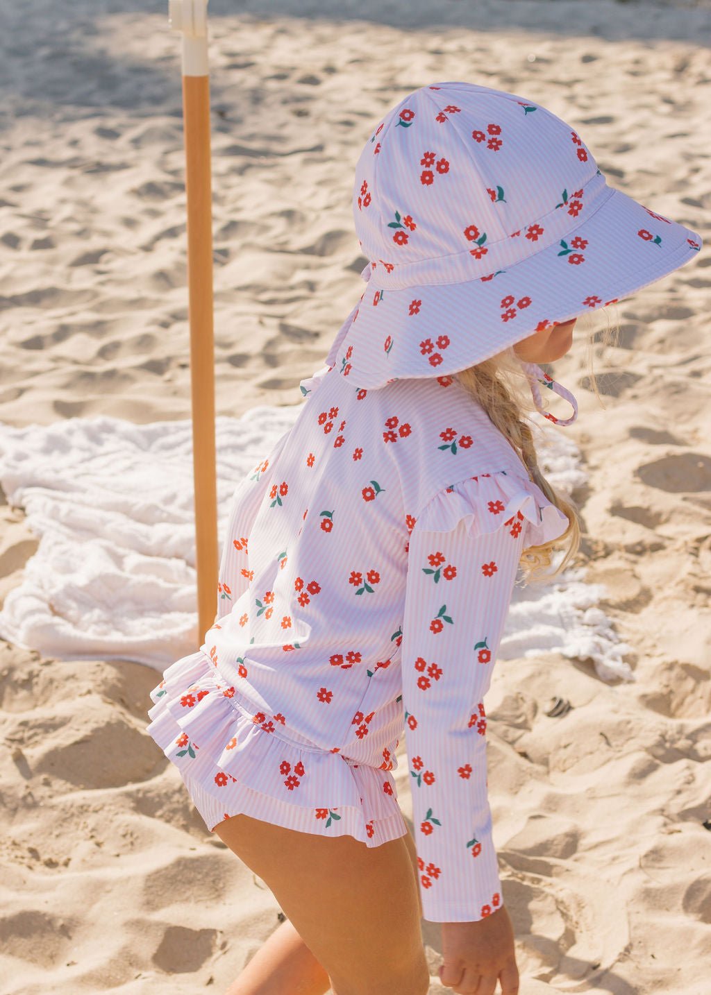 Striped Posy UPF50+ Swimming Set - Acorn Kids Accessories