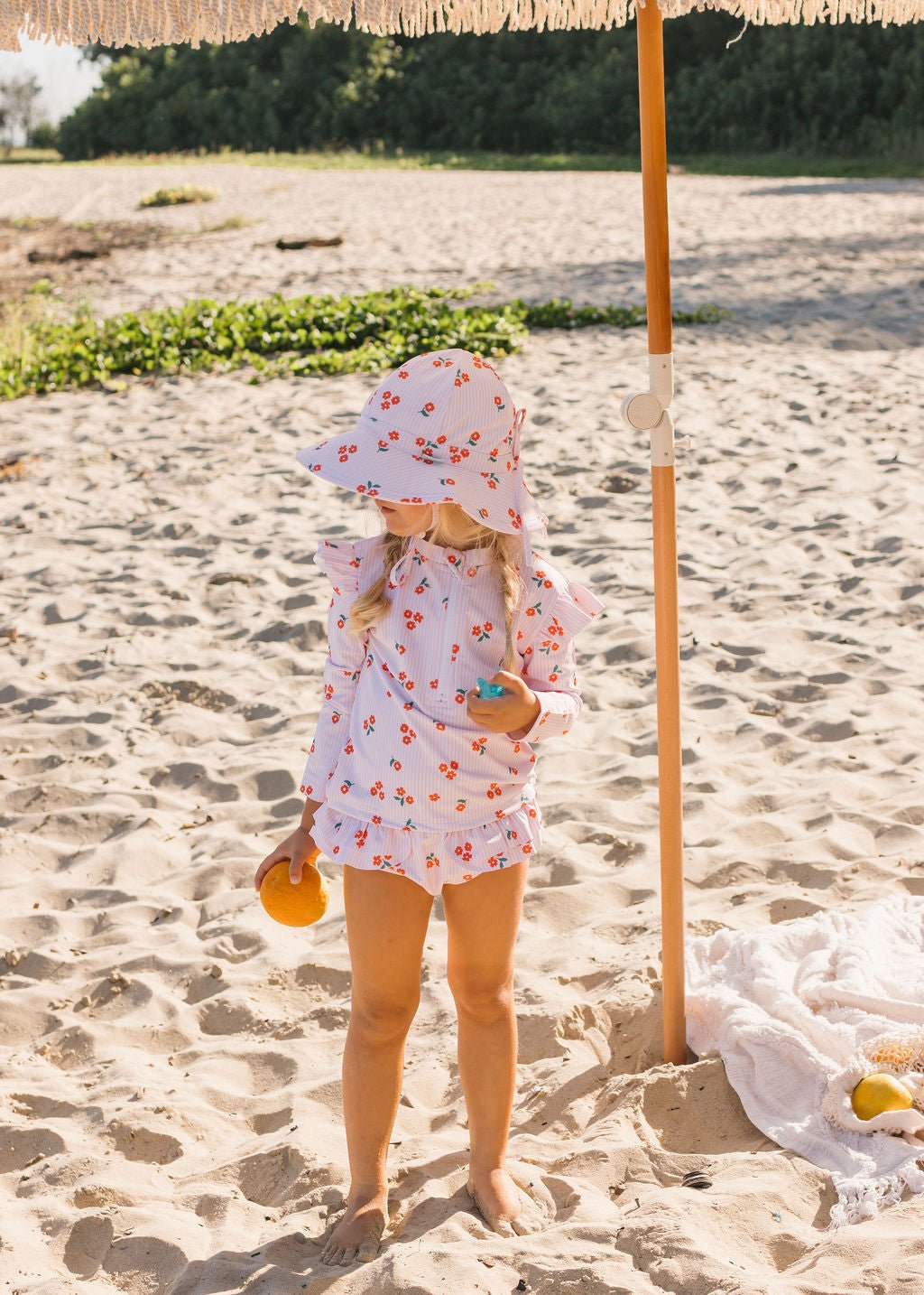 Striped Posy UPF50+ Swimming Set - Acorn Kids Accessories