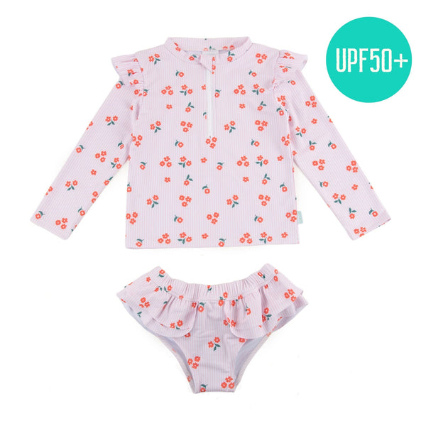 Striped Posy UPF50+ Swimming Set - Acorn Kids Accessories