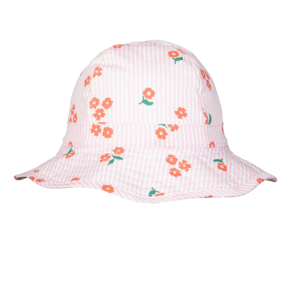 Striped Posy Wide Brim Infant Hat - Acorn Kids Accessories