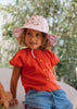 Striped Posy Wide Brim Sunhat - Acorn Kids Accessories