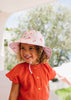 Striped Posy Wide Brim Sunhat - Acorn Kids Accessories