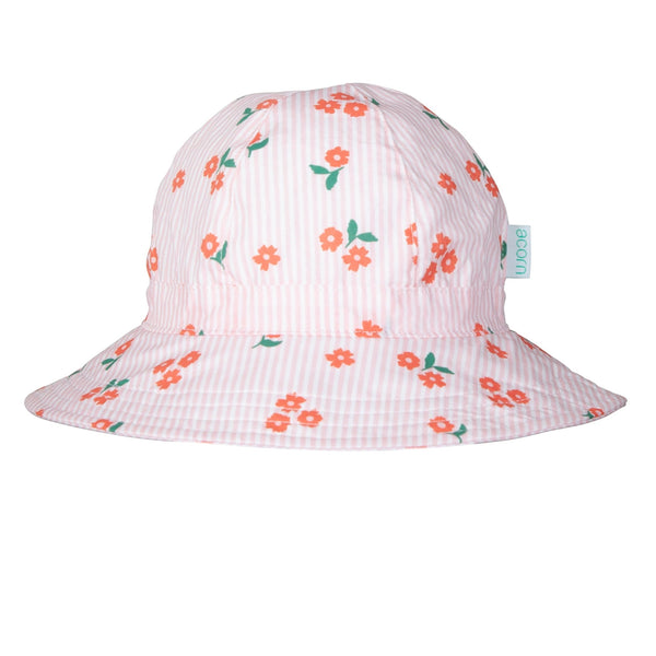 Striped Posy Wide Brim Sunhat - Acorn Kids Accessories