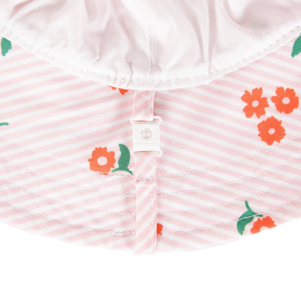 Striped Posy Wide Brim Sunhat - Acorn Kids Accessories