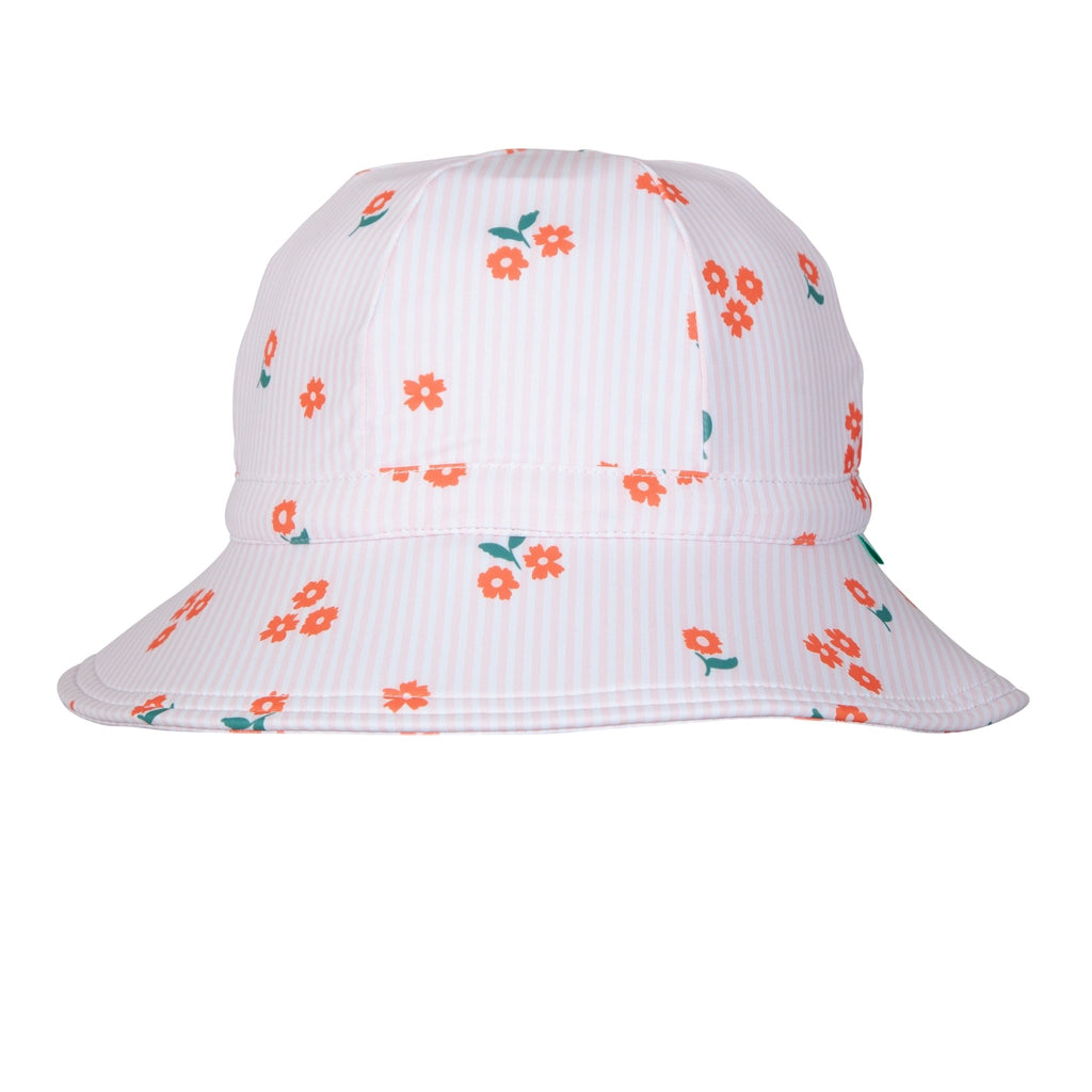 Striped Posy Wide Brim Swim Hat - Acorn Kids Accessories