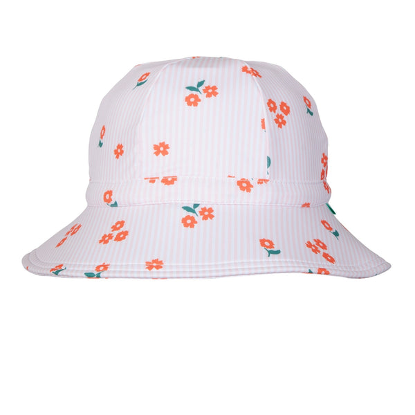 Striped Posy Wide Brim Swim Hat - Acorn Kids Accessories