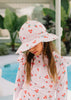 Striped Posy Wide Brim Swim Hat - Acorn Kids Accessories