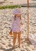 Striped Posy Wide Brim Swim Hat - Acorn Kids Accessories