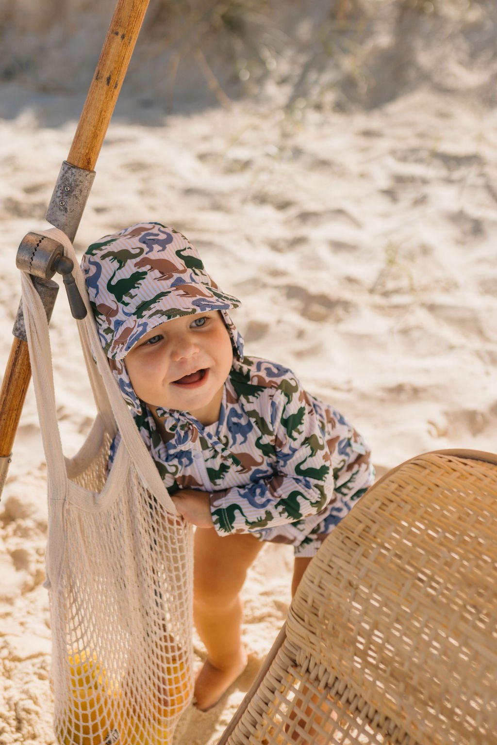 T - Rex Swim Flap Cap - Acorn Kids Accessories