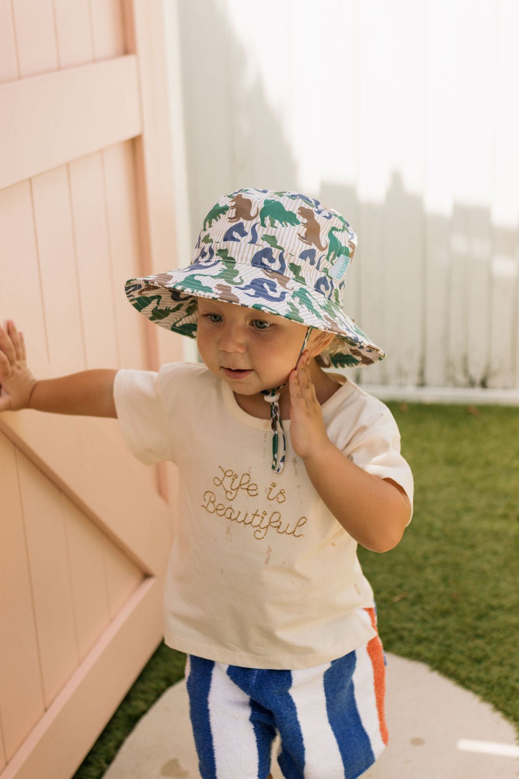 T - Rex Wide Brim Bucket Hat - Acorn Kids Accessories