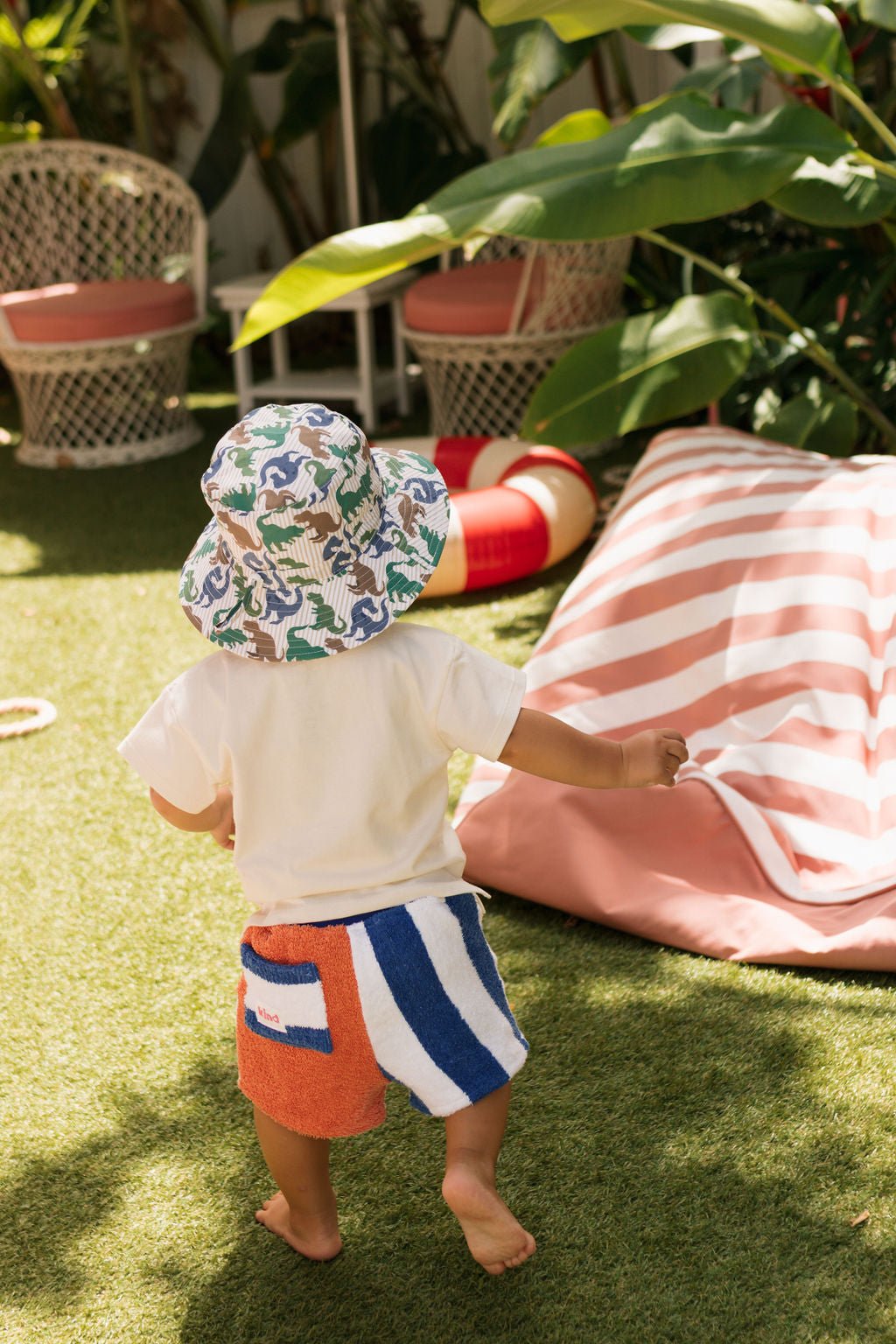 T - Rex Wide Brim Bucket Hat - Acorn Kids Accessories