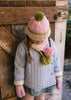 Teddy Beanie Pink & Green - Acorn Kids Accessories