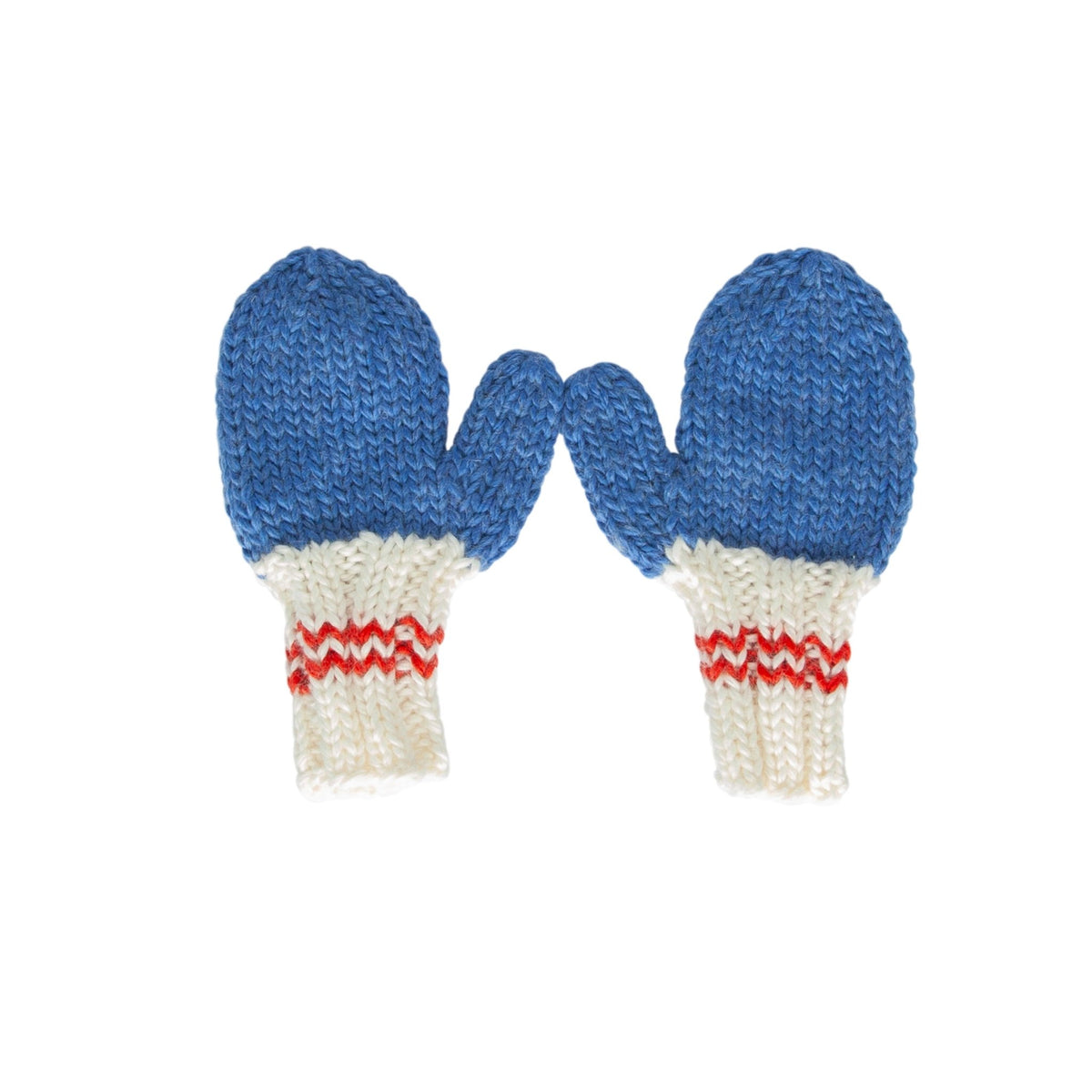 Teddy Mittens Blue & Red – Handmade Kids Winter Mittens | Acorn Kids ...