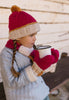 Teddy Mittens Fuchsia & Caramel - Acorn Kids Accessories