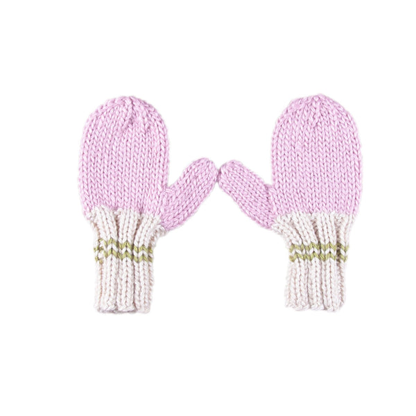 Teddy Mittens Pink & Green - Acorn Kids Accessories
