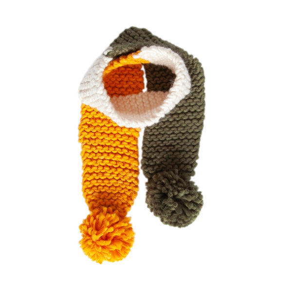 Teddy Scarf Khaki & Gold - Acorn Kids Accessories