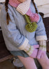 Teddy Scarf Pink & Green - Acorn Kids Accessories
