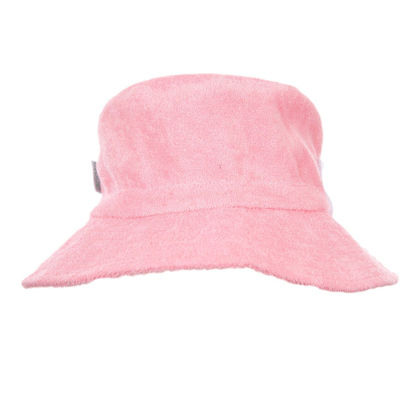 Terry Towelling Bucket Hat Light Pink Acorn Kids Sun Hats