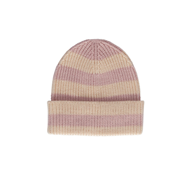 Tokyo Merino Beanie Lavender Stripe - Acorn Kids Accessories