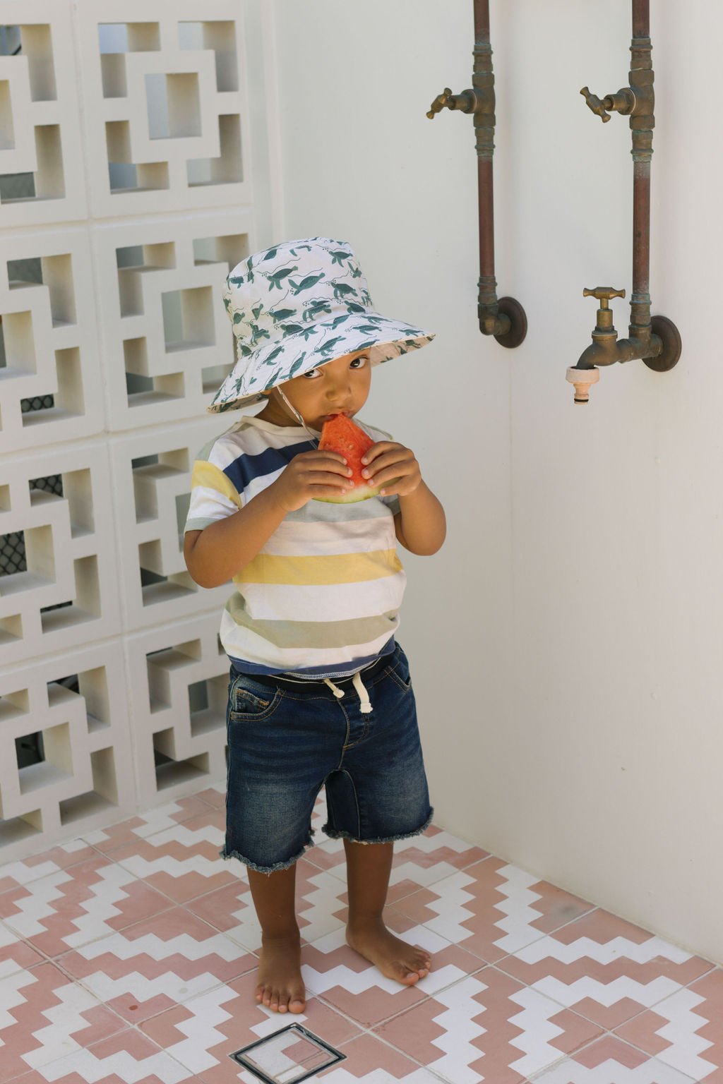 Turtles Wide Brim Bucket Hat - Acorn Kids Accessories