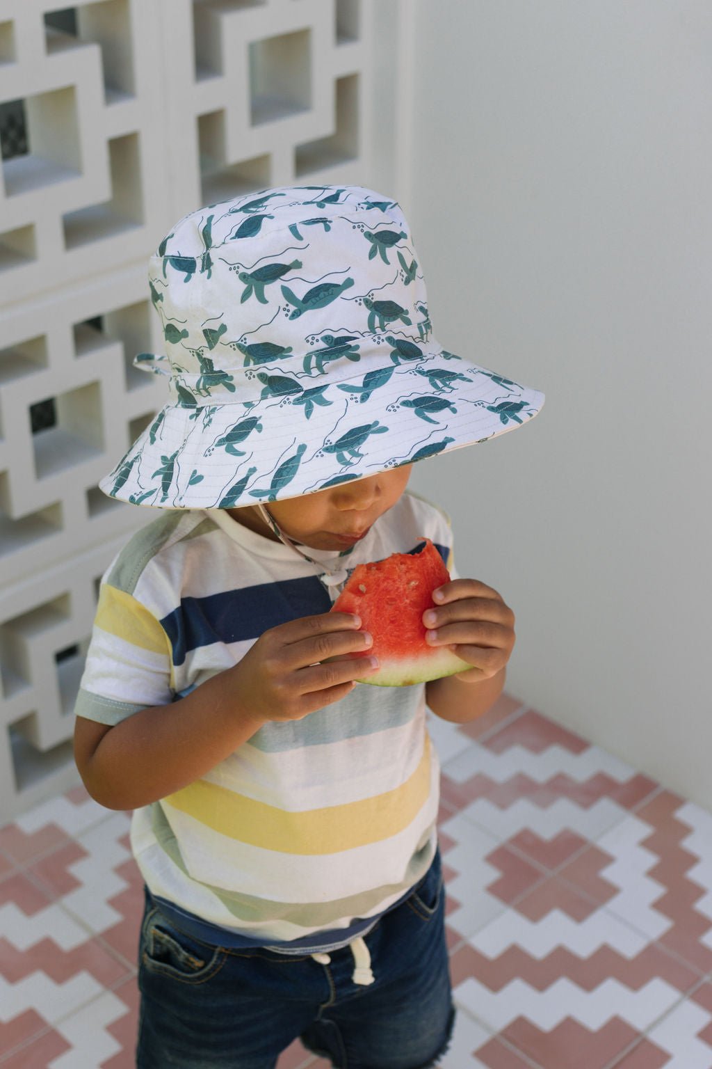 Turtles Wide Brim Bucket Hat - Acorn Kids Accessories