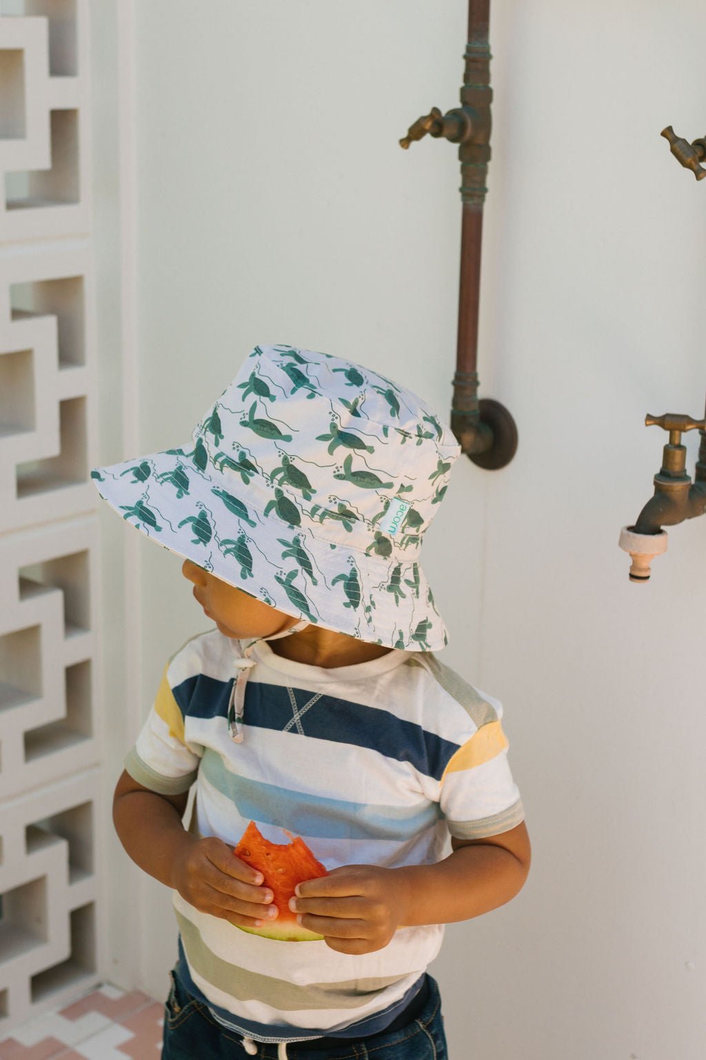 Turtles Wide Brim Bucket Hat - Acorn Kids Accessories