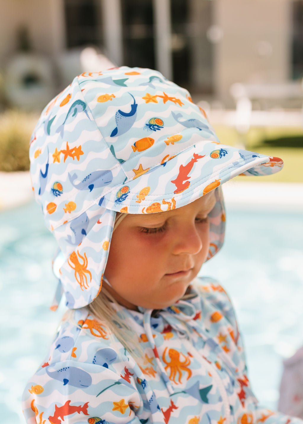Under The Sea Swim Flap Cap - Acorn Kids Accessories