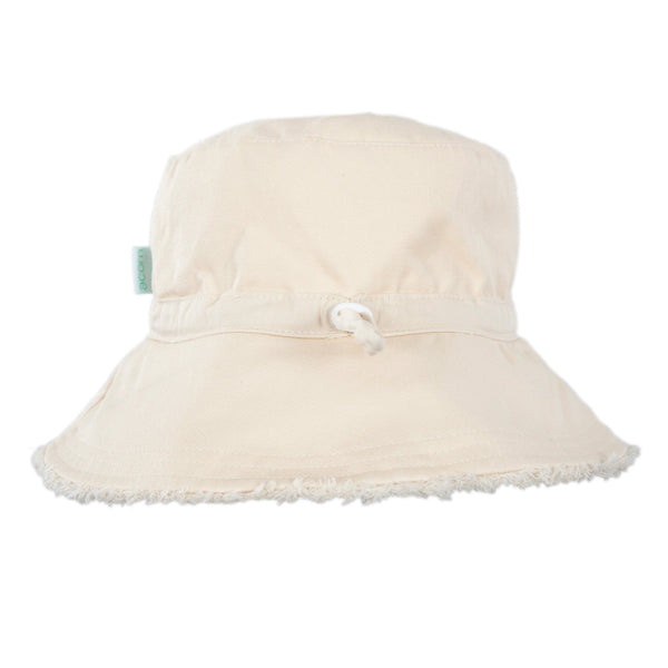 Vanilla Frayed Bucket Hat - Adult - Acorn Kids Accessories