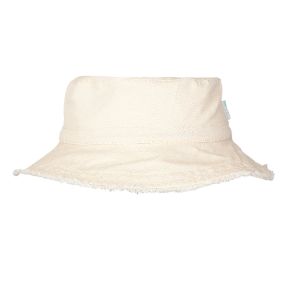 Vanilla Frayed Bucket Hat - Adult - Acorn Kids Accessories