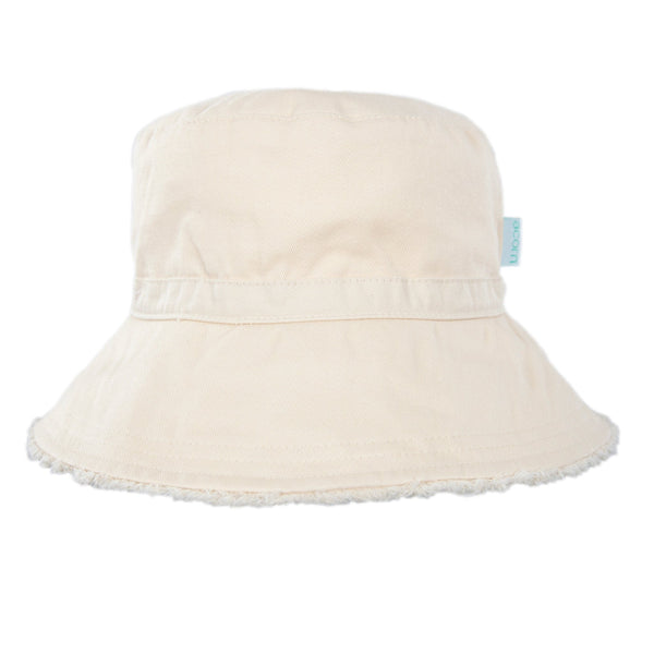 Vanilla Frayed Bucket Hat - Adult - Acorn Kids Accessories