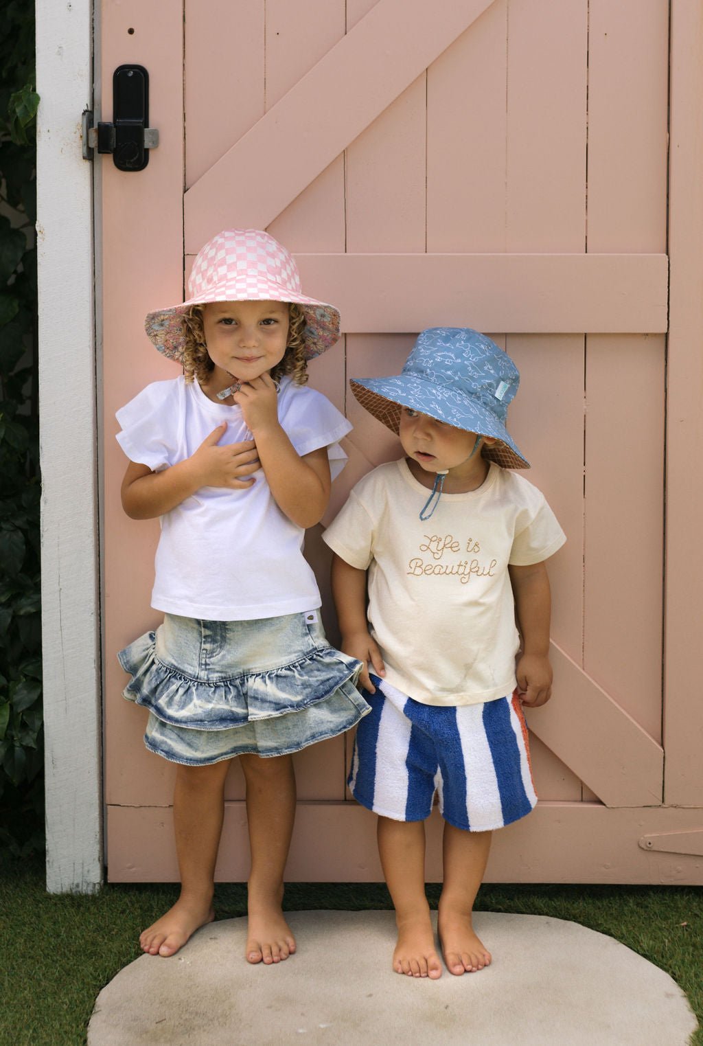 Yasmine Wide Brim Reversible Sunhat - Acorn Kids Accessories