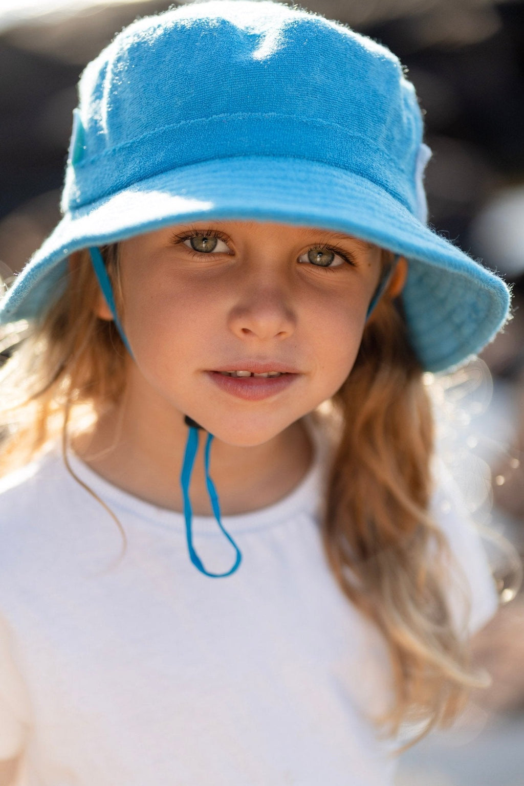 Azure Terry Towelling Bucket Hat - Acorn Kids Accessories