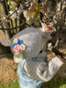 Bunny Bouquet Beanie Grey - Acorn Kids Accessories